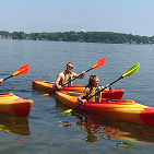 rowing kayaks